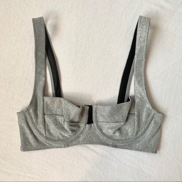 S O L D HOUSE OF CB/ Sparkly Silver Vela Top ✨ - Picture 6 of 13